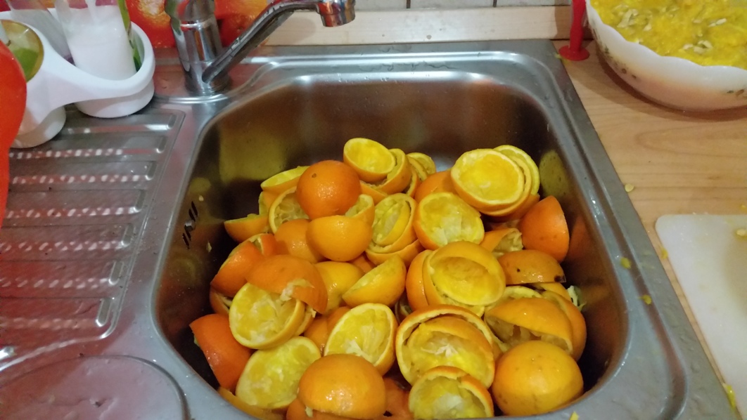 In the making of Fresh Orange Juice Marmaris, Turkey