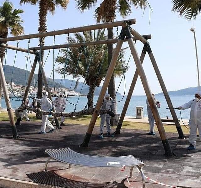 Marmaris-Municipality-coronavirus-disinfection Corona virus disinfection in Marmaris