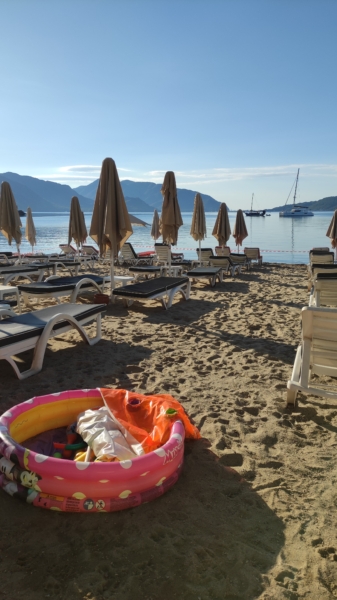 Surreal Morning View on the Long Beach Marmaris