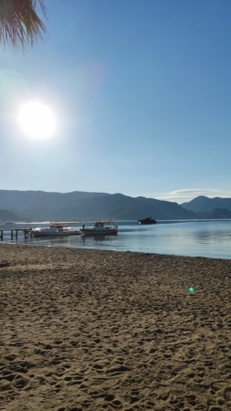 Surreal Morning View on the Long Beach Marmaris