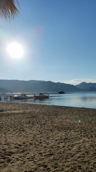 Surreal Morning View on the Long Beach Marmaris - Marmaris Turkey Surreal Morning View on the Long Beach Marmaris