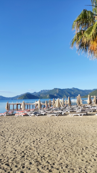Surreal Morning View on the Long Beach Marmaris - Marmaris Turkey Surreal Morning View on the Long Beach Marmaris