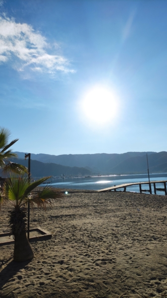 Surreal Morning View on the Long Beach Marmaris - Marmaris Turkey Surreal Morning View on the Long Beach Marmaris