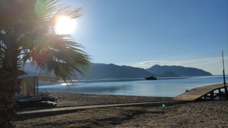 Surreal Morning View on the Long Beach Marmaris