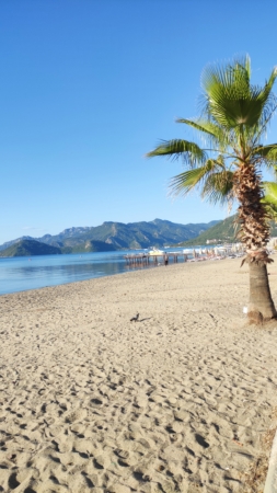 Surreal Morning View on the Long Beach Marmaris