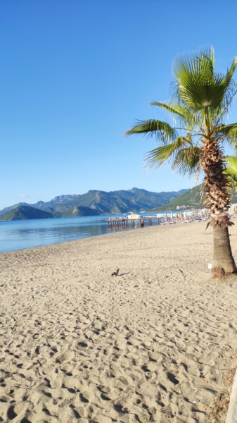 Surreal Morning View on the Long Beach Marmaris - Marmaris Turkey Surreal Morning View on the Long Beach Marmaris