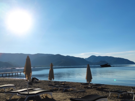 Surreal Morning View on the Long Beach Marmaris