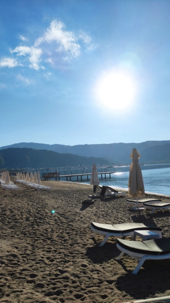 Surreal Morning View on the Long Beach Marmaris - Marmaris Turkey Surreal Morning View on the Long Beach Marmaris