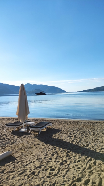 Surreal Morning View on the Long Beach Marmaris - Marmaris Turkey Surreal Morning View on the Long Beach Marmaris