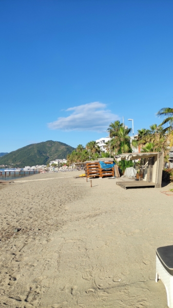 Surreal Morning View on the Long Beach Marmaris - Marmaris Turkey Surreal Morning View on the Long Beach Marmaris