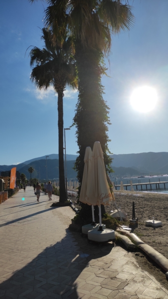 Surreal Morning View on the Long Beach Marmaris - Marmaris Turkey Surreal Morning View on the Long Beach Marmaris