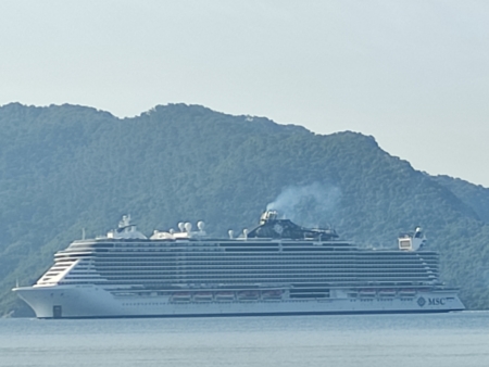 MSC Seaview gorgeously sailing to Marmaris