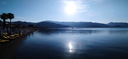 Sunrise of the day and beach vibes in Marmaris