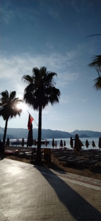 Sunrise of the day and beach vibes in Marmaris