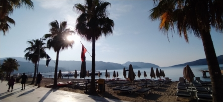 Sunrise of the day and beach vibes in Marmaris