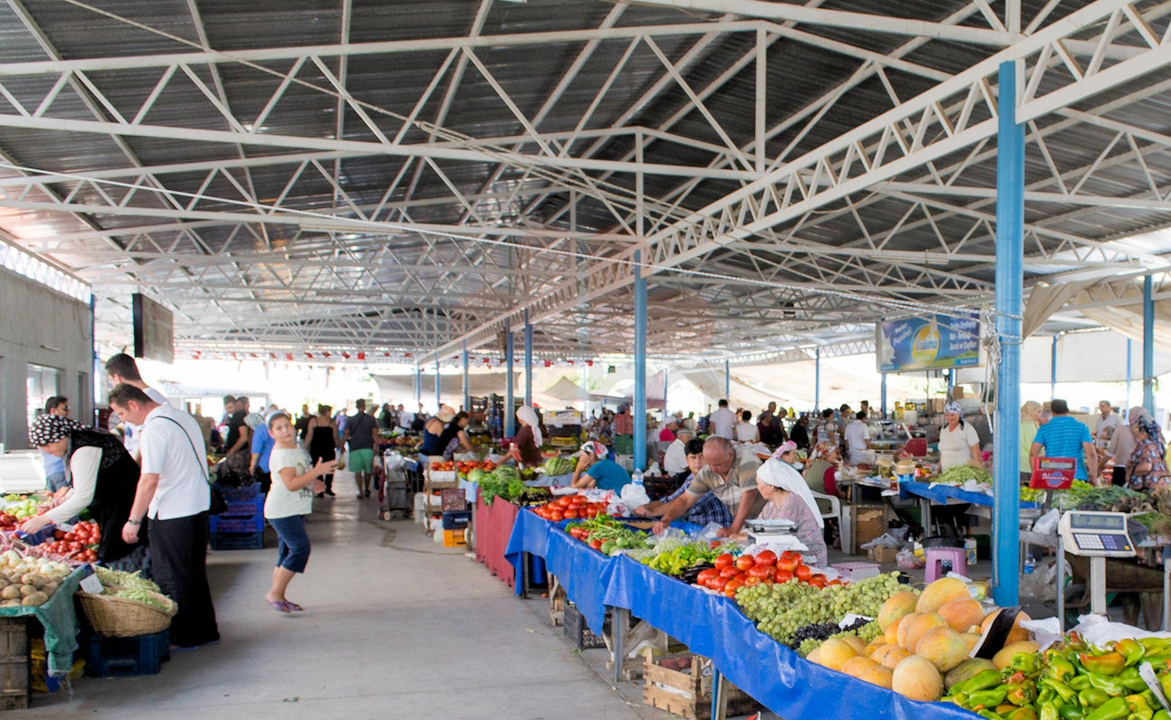 A view from food market in gokova