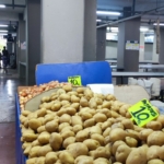 Potatoes and onions on Marmaris food market