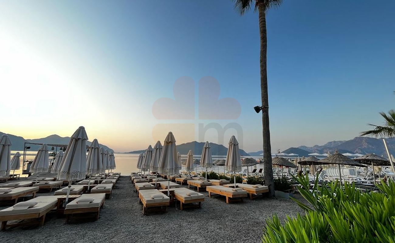 Marmaris long beach is one of the most famous and largest beach